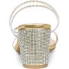image:imageAllegra K Womens Strappy Rhinestone Block Heel Slide SandalsGold