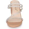 image:imageAllegra K Womens Strappy Rhinestone Block Heel Slide SandalsNude