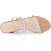 image:imageAllegra K Womens Strappy Rhinestone Block Heel Slide SandalsNude