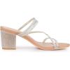 image:imageAllegra K Womens Strappy Rhinestone Block Heel Slide SandalsNude