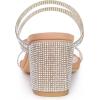 image:imageAllegra K Womens Strappy Rhinestone Block Heel Slide SandalsNude