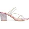 image:imageAllegra K Womens Strappy Rhinestone Block Heel Slide SandalsPink