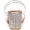 image:imageAllegra K Womens Strappy Rhinestone Block Heel Slide SandalsRose Gold