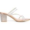 image:imageAllegra K Womens Strappy Rhinestone Block Heel Slide SandalsRose Gold