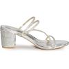 image:imageAllegra K Womens Strappy Rhinestone Block Heel Slide SandalsSilver