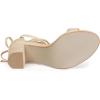 image:imageAllegra K Womens Tie Up Heels Strappy Chunky High Beige Heels Sandal 55 M US