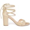 image:imageAllegra K Womens Tie Up Heels Strappy Chunky High Beige Heels Sandal 55 M US