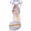 image:imageAllegra K Womens Tie Up Strappy Heels Chunky High Heels Purple Sandals  7 M US