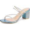 image:imageAllegra K Womens Strappy Rhinestone Block Heel Slide SandalsSky Blue