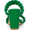 image:imageAllegra K Womens Braided Heeled Slip on Chunky Heel Grass Green Slide Sandals  9 m US