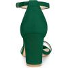 image:imageAllegra K Womens Buckle Ankle Strap High Chunky Heels Green Sandals 8 m US