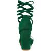 image:imageAllegra K Womens Clear Platform Lace Up Chunky Heels Dark Green Sandals 7 m US