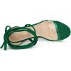image:imageAllegra K Womens Clear Platform Lace Up Chunky Heels Dark Green Sandals 85 m US