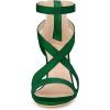 image:imageAllegra K Womens Crisscross Ankle Strap Chunky Heel Green Sandals 9 m US