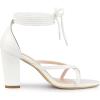 image:imageAllegra K Womens Flip Flops Chunky Heel Lace Up Heels Thong SandalsWhite