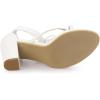 image:imageAllegra K Womens Flip Flops Chunky Heel Lace Up Heels Thong SandalsWhite