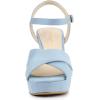 image:imageAllegra K Womens Platform Chunky Heel Ankle Strap Sky Blue Sandals 6 M US