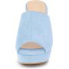 image:imageAllegra K Womens Platform Chunky Heel Slides Sky Blue Sandals 7 m US