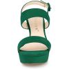 image:imageAllegra K Womens Platform Heel Slingback Chunky Green Heel Sandals 7 m US