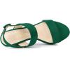 image:imageAllegra K Womens Platform Heel Slingback Chunky Green Heel Sandals 75 m US