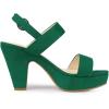 image:imageAllegra K Womens Platform Heel Slingback Chunky Green Heel Sandals 75 m US