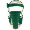 image:imageAllegra K Womens Platform Heel Slingback Chunky Green Heel Sandals 9 m US