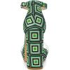 image:imageAllegra K Womens Printed Clear Platform Chunky Heel Green Sandals  7 m US
