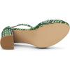 image:imageAllegra K Womens Printed Clear Platform Chunky Heel Green Sandals  7 m US