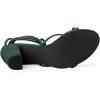 image:imageAllegra K Womens Strappy Lace Up Chunky Heeled Dark Green Heels Sandals 9 m US