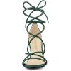 image:imageAllegra K Womens Strappy Lace Up Chunky Heeled Dark Green Heels Sandals 9 m US