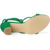 image:imageAllegra K Womens Strappy Lace Up Chunky Heeled Green Heels Sandals 7 m US