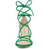 image:imageAllegra K Womens Strappy Lace Up Chunky Heeled Green Heels Sandals 7 m US