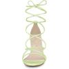 image:imageAllegra K Womens Strappy Lace Up Chunky Lime Green Heel Sandals 10 m US