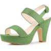 image:imageAllegra K Womens Slingback Platform Heels Chunky High Heel Sandals