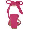 image:imageAllegra K Women Open Toe Ankle Tie Back Chunky Heel Hot Pink Sandals  9 M US
