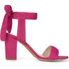 image:imageAllegra K Women Open Toe Ankle Tie Back Chunky Heel Hot Pink Sandals  9 M US