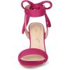 image:imageAllegra K Women Open Toe Ankle Tie Back Chunky Heel Hot Pink Sandals  9 M US