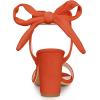 image:imageAllegra K Women Open Toe Ankle Tie Back Chunky Orange Heel Sandals 105 M US