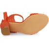 image:imageAllegra K Women Open Toe Ankle Tie Back Chunky Orange Heel Sandals 105 M US