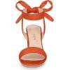 image:imageAllegra K Women Open Toe Ankle Tie Back Chunky Orange Heel Sandals 105 M US