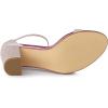 image:imageAllegra K Womens Glitter Ankle Strap Chunky Heels Pink Sandals 7 M US