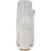 image:imageAllegra K Womens Glitter Pointed Toe Cutout Block Heel Ankle BootiesSilver
