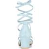 image:imageAllegra K Womens Lace Up Mid Chunky Heeled Sky Blue Sandals 75 M US