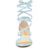 image:imageAllegra K Womens Lace Up Mid Chunky Heeled Sky Blue Sandals 75 M US