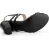 image:imageAllegra K Womens Slingback Block Heel Ankle Strap SandalsBlack