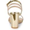 image:imageAllegra K Womens Slingback Block Heel Ankle Strap SandalsGold