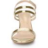 image:imageAllegra K Womens Slingback Block Heel Ankle Strap SandalsGold