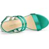 image:imageAllegra K Womens Slingback Block Heel Ankle Strap SandalsGreen