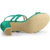 image:imageAllegra K Womens Slingback Block Heel Ankle Strap SandalsGreen