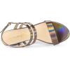 image:imageAllegra K Womens Slingback Block Heel Ankle Strap SandalsGunmetal